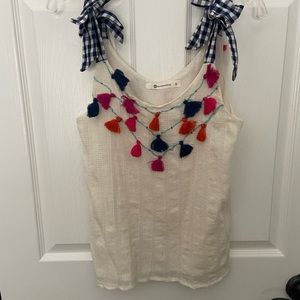 Tie shoulder tank top from Impeccable Pig in size small
